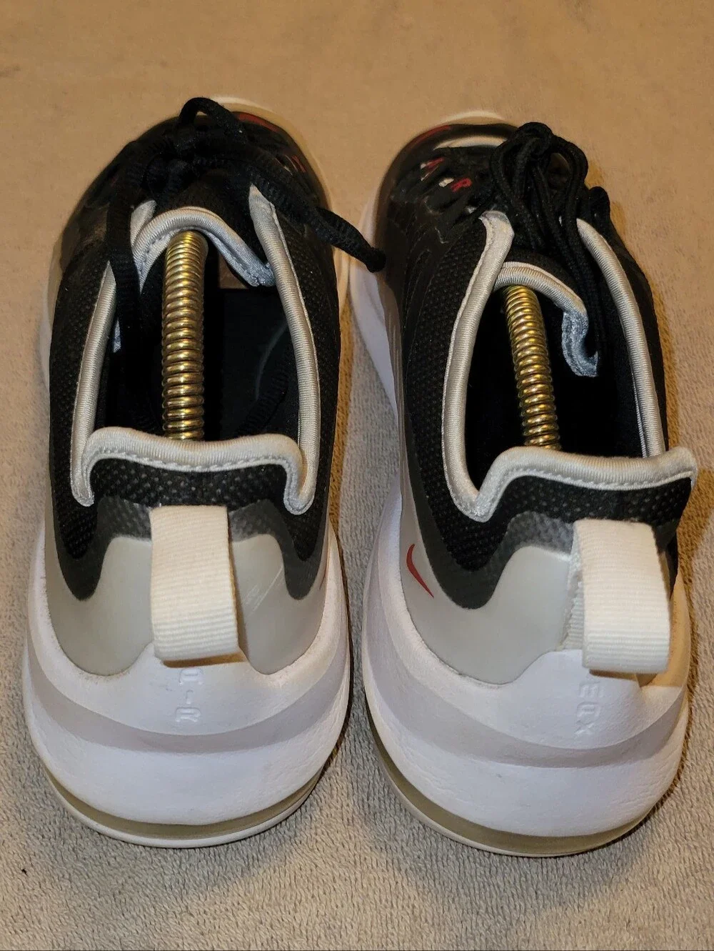 Nike Air Max Black & Gray Sneakers with Red Swoosh